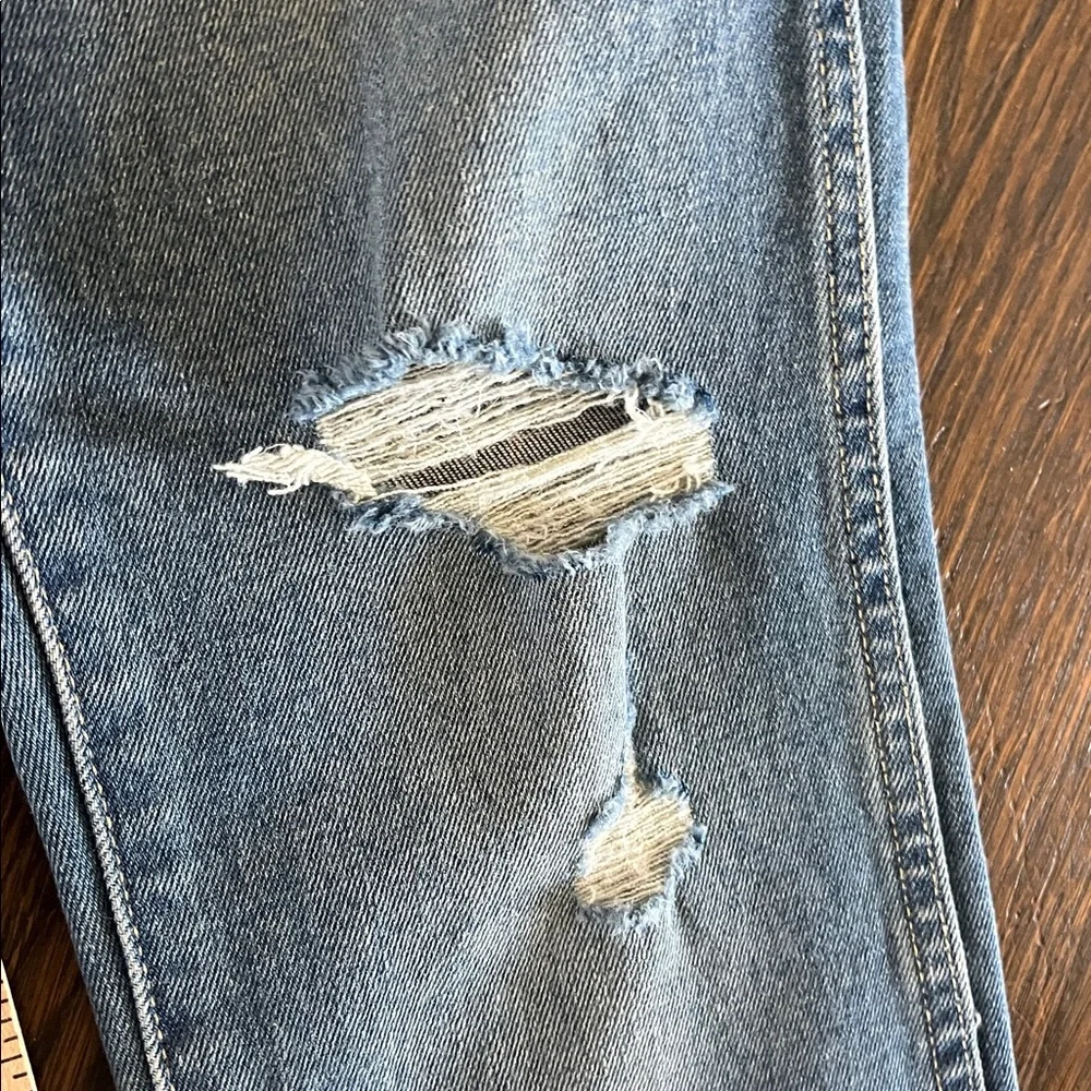 NEW GAP 27 4R Mid Rise Vintage Slim Jeans in Light Blue stretch raw edge - Picture 5 of 9